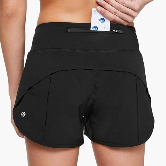 Lululemon Speed Up Shorts Size 4 Black 4" Inseam Athletic Lightweight Running - Picture 1 of 11